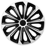 ΝRМ 14" Wheel Covers Hubcaps Universal Extra Strong 4 PCS Easy Assembly Black White