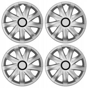 Hubcaps 15'' ΝRМ KANDO SILVER 4 pieces silver color