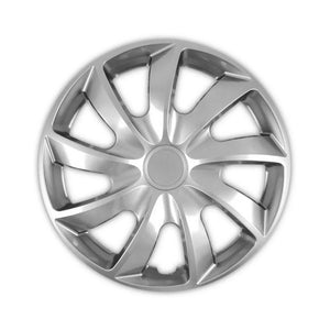ΝRМ Quad Silver 17" Hubcaps Silver - Covered with Protective Varnish