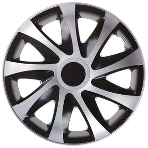 DRACO CS 14" universal hubcaps black and silver 4 pieces