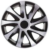 DRACO CS 14" universal hubcaps black and silver 4 pieces