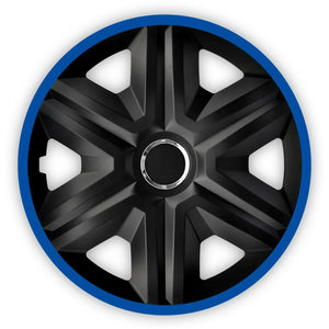 ΝRМ 15" Wheel Covers Universal Hubcaps Easy Assembly Car Set 4 PCS Durable Black Blue