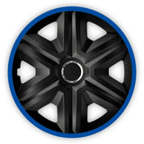 ΝRМ 15" Wheel Covers Universal Hubcaps Easy Assembly Car Set 4 PCS Durable Black Blue