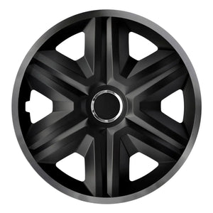ΝRМ 16" Universal Wheel Covers Hub Caps Graphite Black 4 PCS Shatterproof ABS