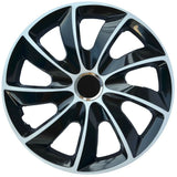 ΝRМ 15" Wheel Covers Hubcaps Universal 4 PCS Car Easy Assembly Black White Durable