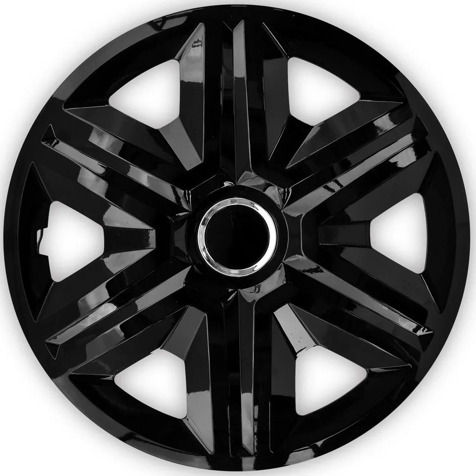 ΝRМ 16" Wheel Trims Covers 4 PCS Hubcaps Universal Weather & Impact Resistant Black