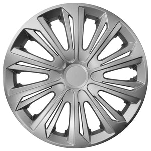 Set of universal hubcaps 14" STRONG silver 4 pieces