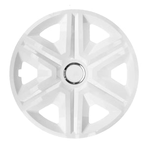 ΝRМ FAST WHITE 15" Set of 4 Hub Caps Wheel Covers 15" White Gloss
