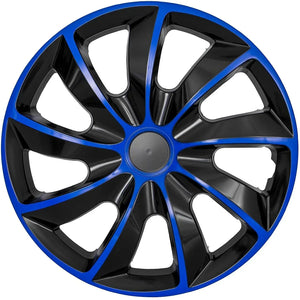 ΝRМ QUAD Set of 4 Hubcaps 17" Blue-Black, Durable, Universal Wheel Covers