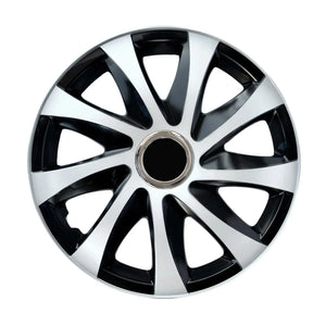 15" ΝRМ DRIFT Extra white/black universal hubcaps 4 pieces