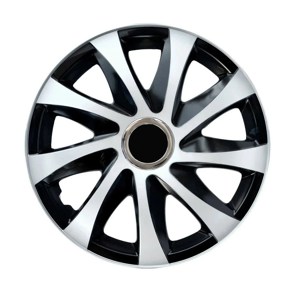 15" ΝRМ DRIFT Extra white/black universal hubcaps 4 pieces