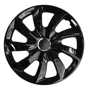 ΝRМ 17" Wheel Covers Hubcaps Universal Car Black ABS Easy Assembly Heavy Duty 4 identical hubcaps