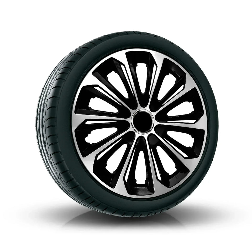 Caps 16" ΝRМ EXTRA STRONG SILVER BLACK silver and black 4 pcs.
