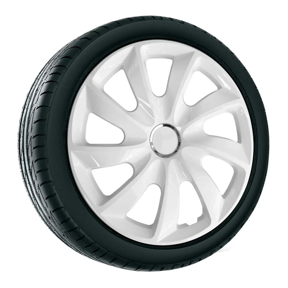 Hubcaps 14'' ΝRМ STIG WHITE lacquered white 4 pieces