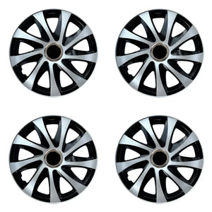 ΝRМ DRIFT Extra silver/black 16" universal hubcaps 4 pieces