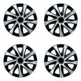 ΝRМ DRIFT Extra silver/black 16" universal hubcaps 4 pieces
