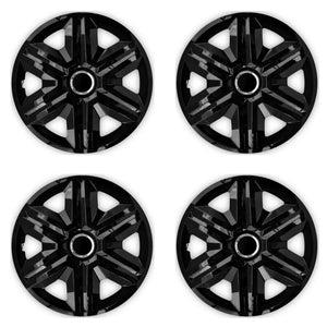 ΝRМ 14" Wheel Trims Covers Hubcaps Universal 4 PCS Weather Resistant Solid Black