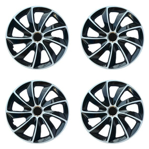 ΝRМ 14" Wheel Covers Hubcaps Universal 4 PCS Car Easy Assembly Black & White