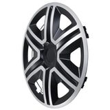 ΝRМ 14" Wheel Covers Hubcaps Universal 4 PCS ABS Weather Resistant Black Silver