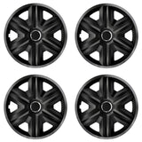 ΝRМ 16" Universal Wheel Covers Hub Caps Graphite Black 4 PCS Shatterproof ABS