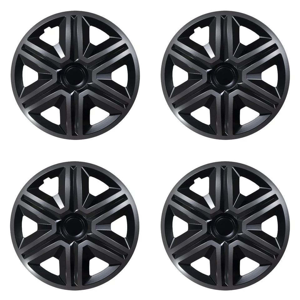 ΝRМ 16" Wheel Covers Hubcaps Universal 4 PCS Graphite Black Weather Resistant